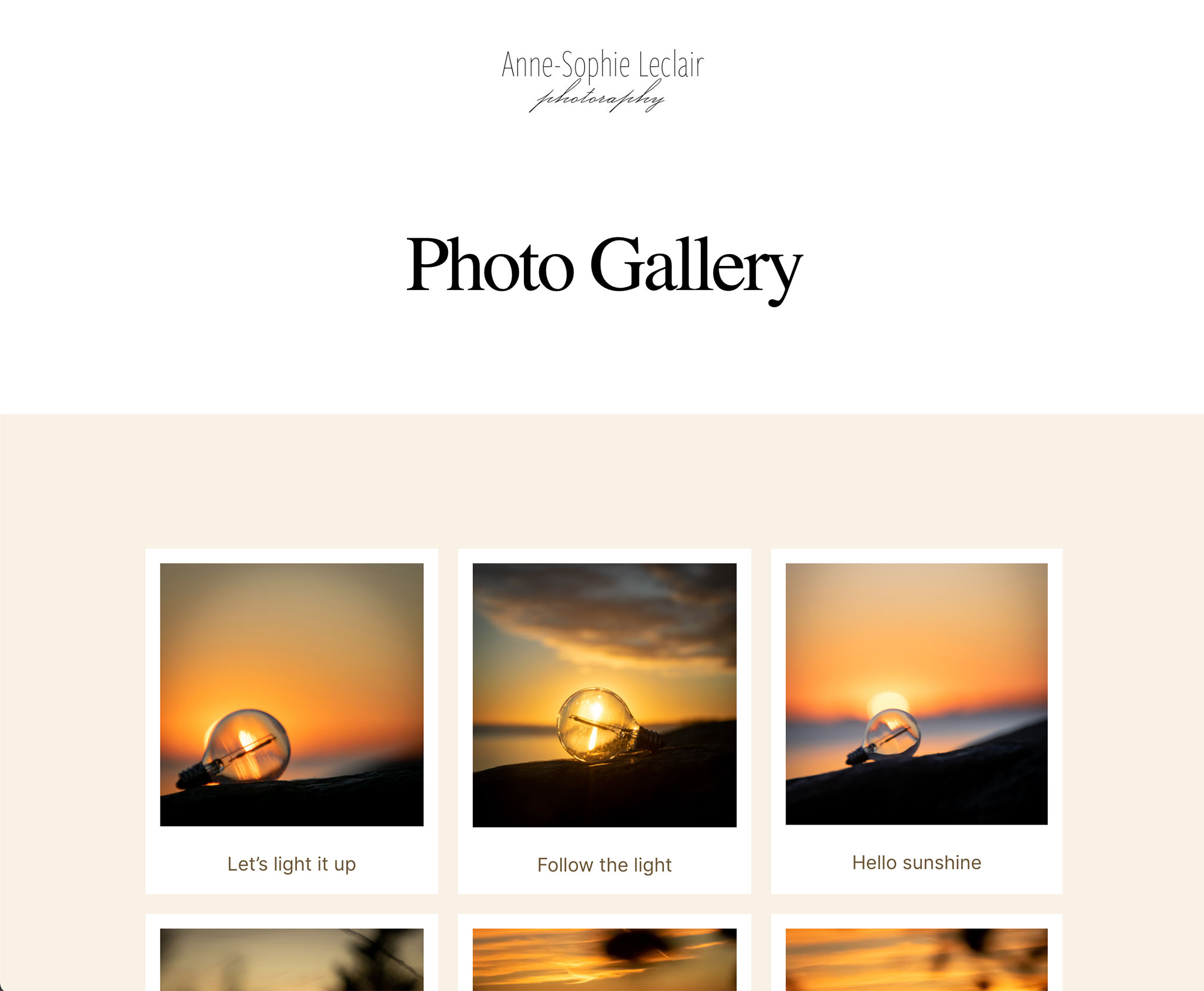 Photo Gallery Website